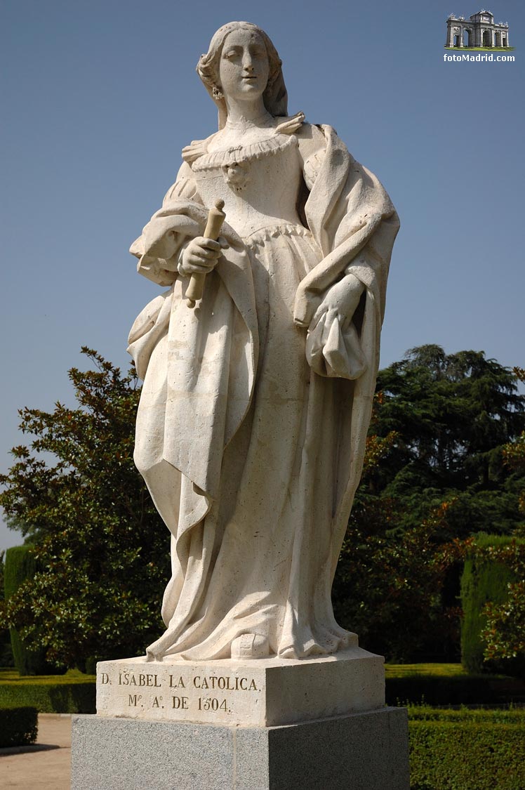 Isabel la Catlica en los Jardines de Sabatini